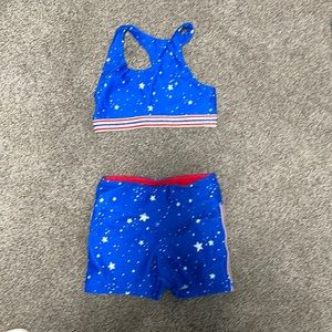 DSG Girls Patriotic Sports Bra and Booty Shorts